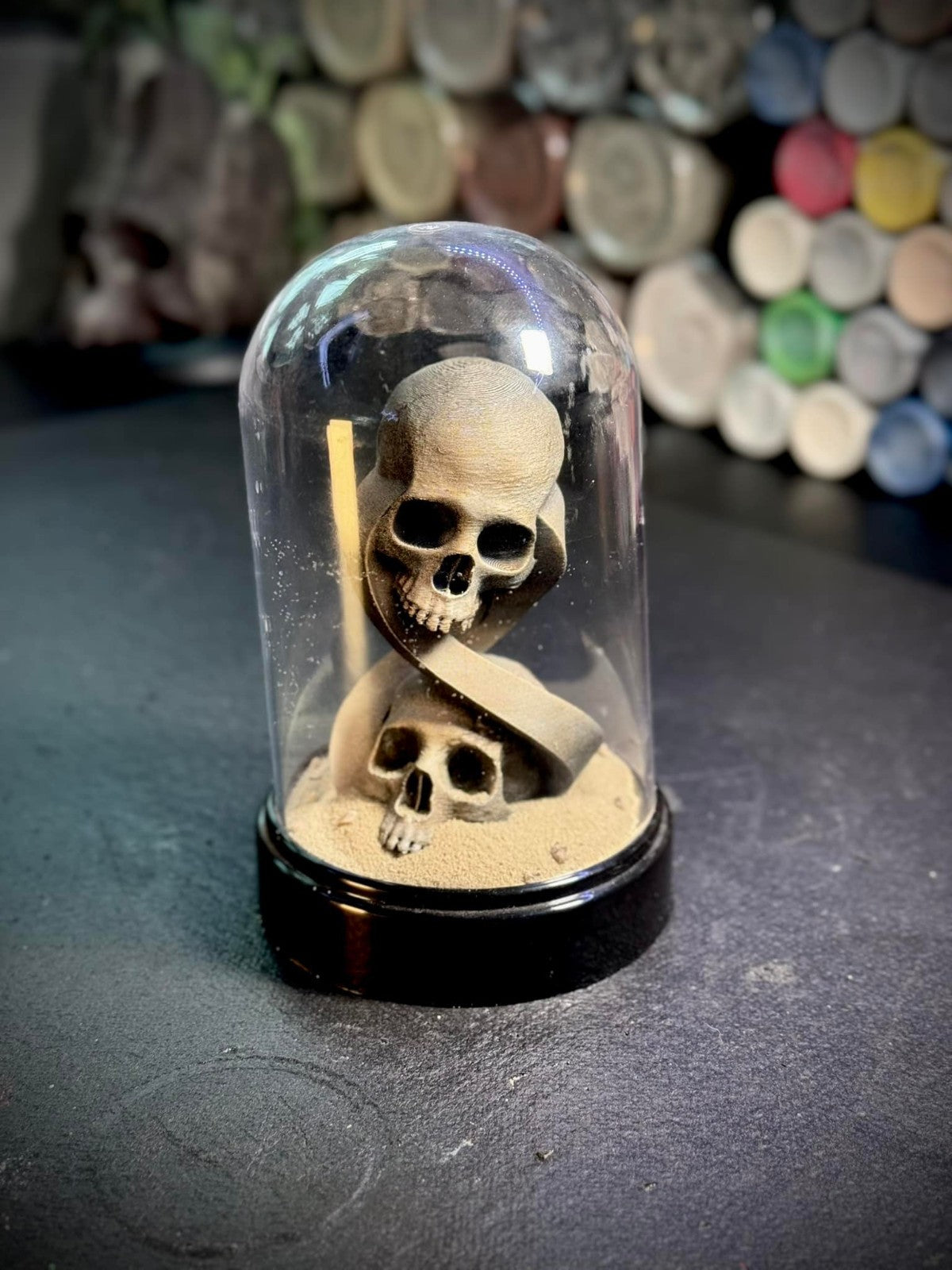 Sands of Mortality Sculpture - Curosity Under Glass Decoration (unpainted)