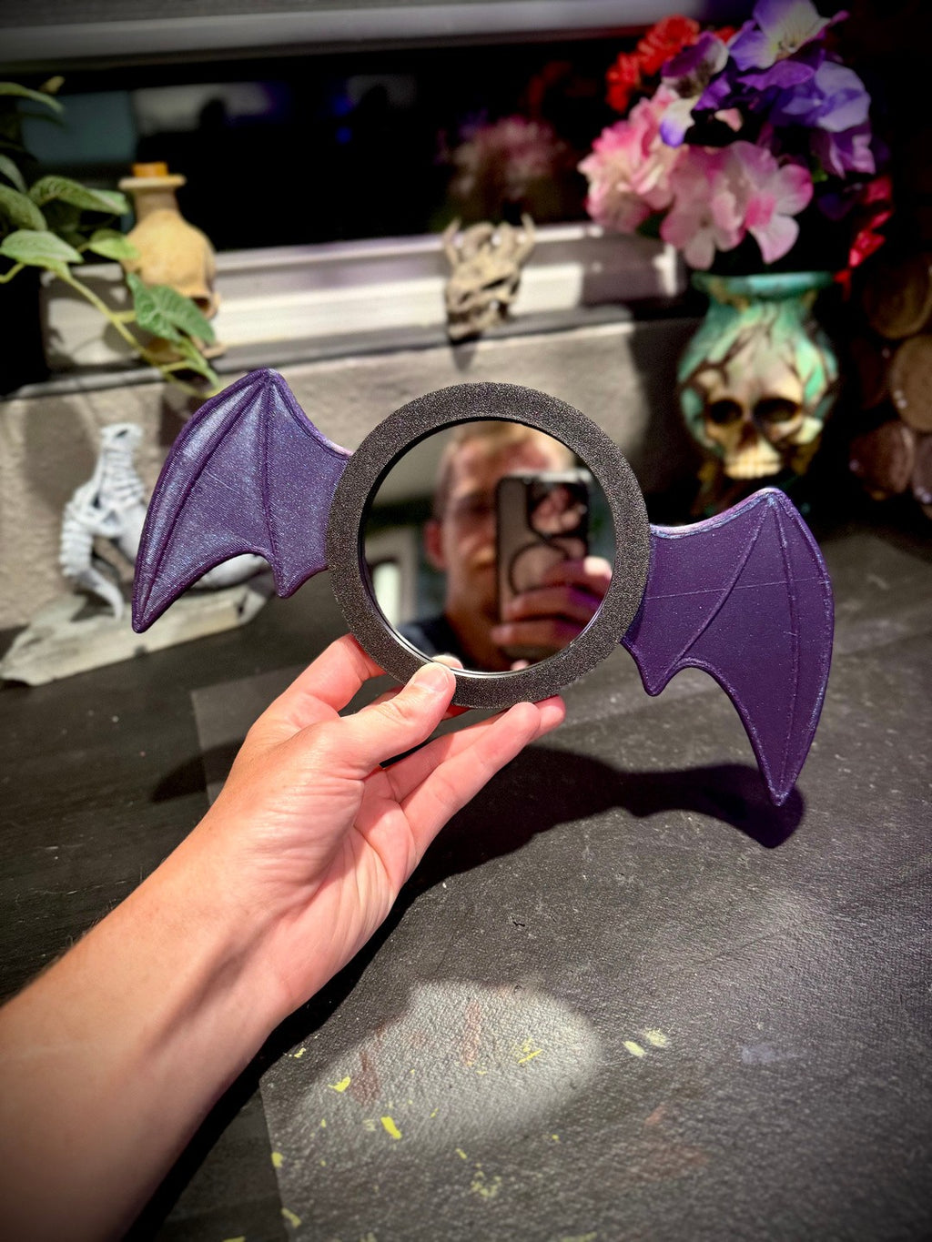 Bat Hand Wall Mirror - Bruce Wayne's Favorite Mirror (unpainted)