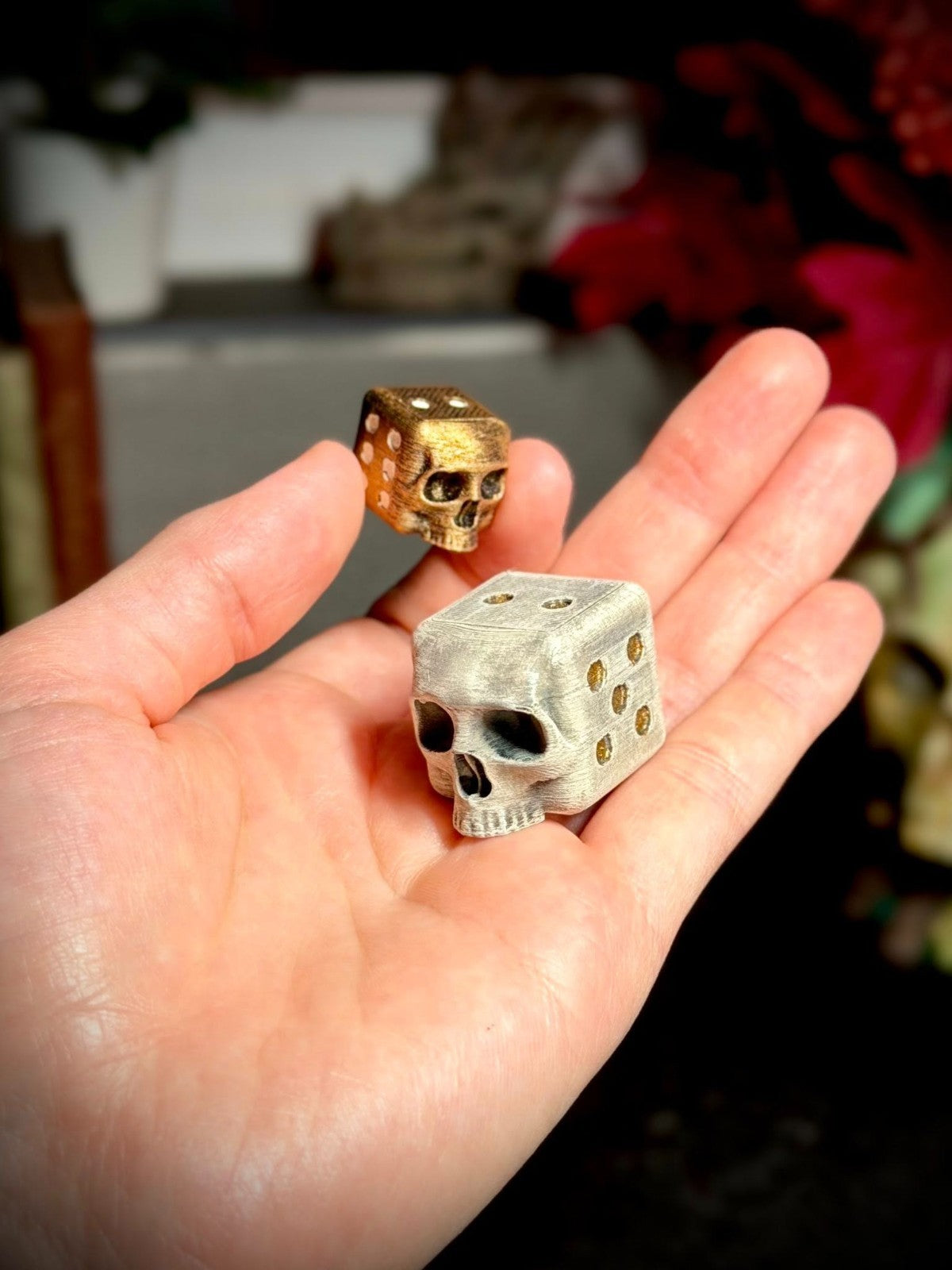 Skull Dice Horror Decor (unpainted)