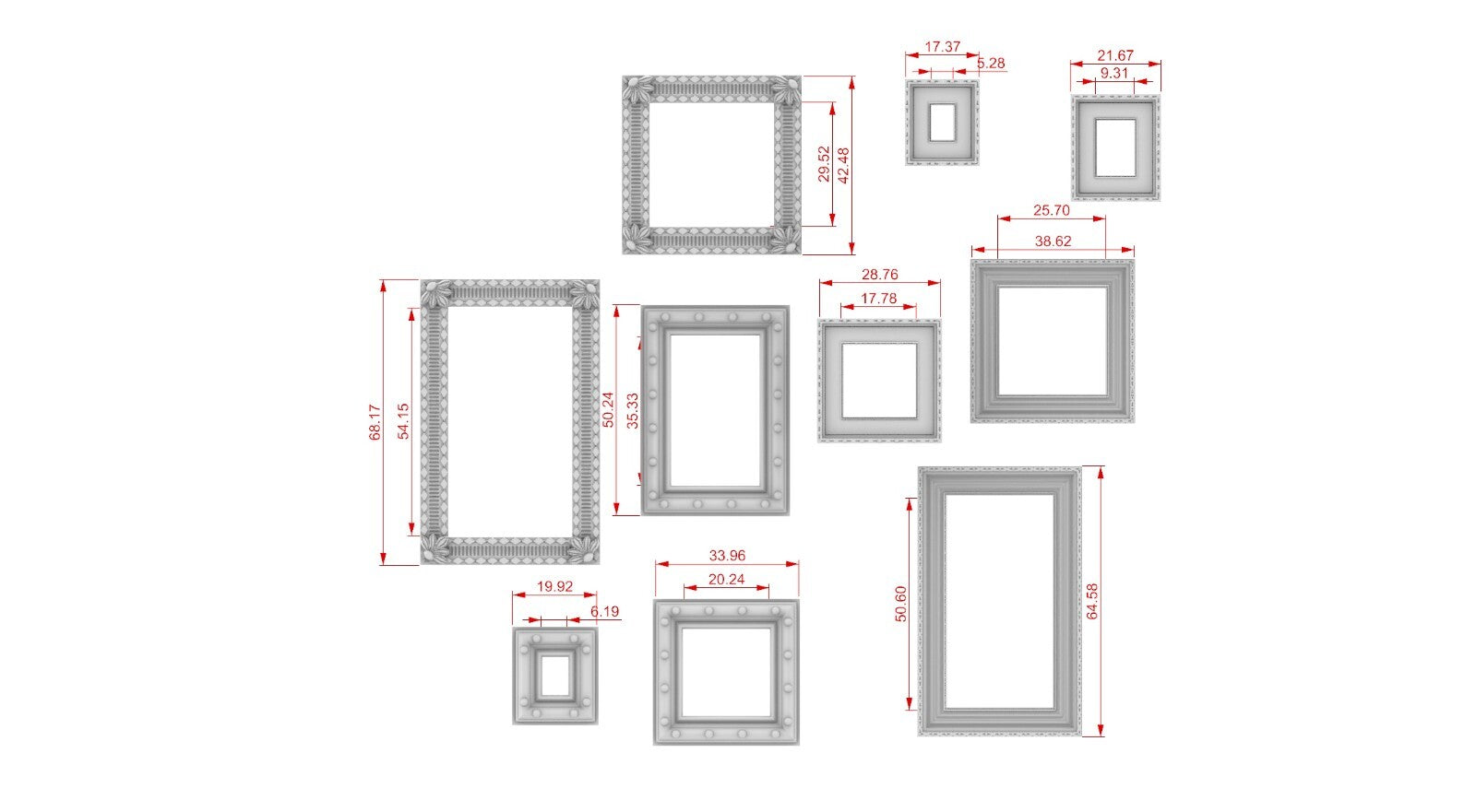 Art Frames - Wall Ornament - Building Decor - Painting Casing - Picture Hangings