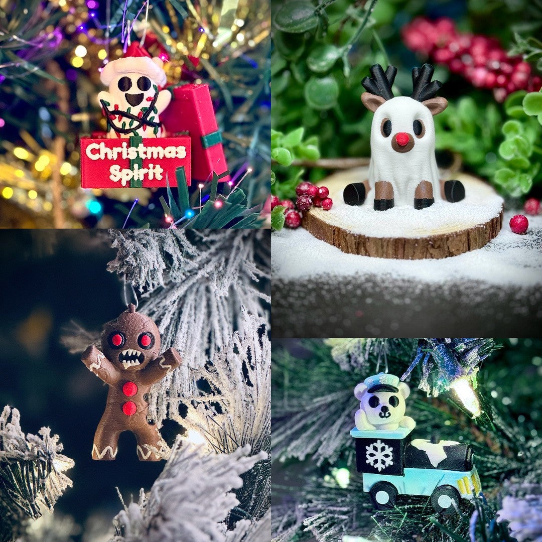 Cheeky Christmas Ornament Collection - Cute Tree Hangers Christmas (unpainted)