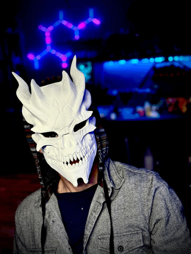 Skull Mask - Alien Demon Mask - Scary Skull Mask - Halloween Mask (unpainted)