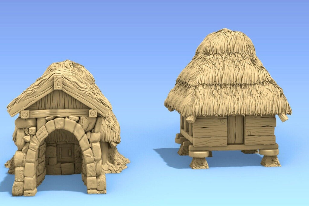 Ice and Grain Store Houses - Thatched Waterfront Granery - Storage Units