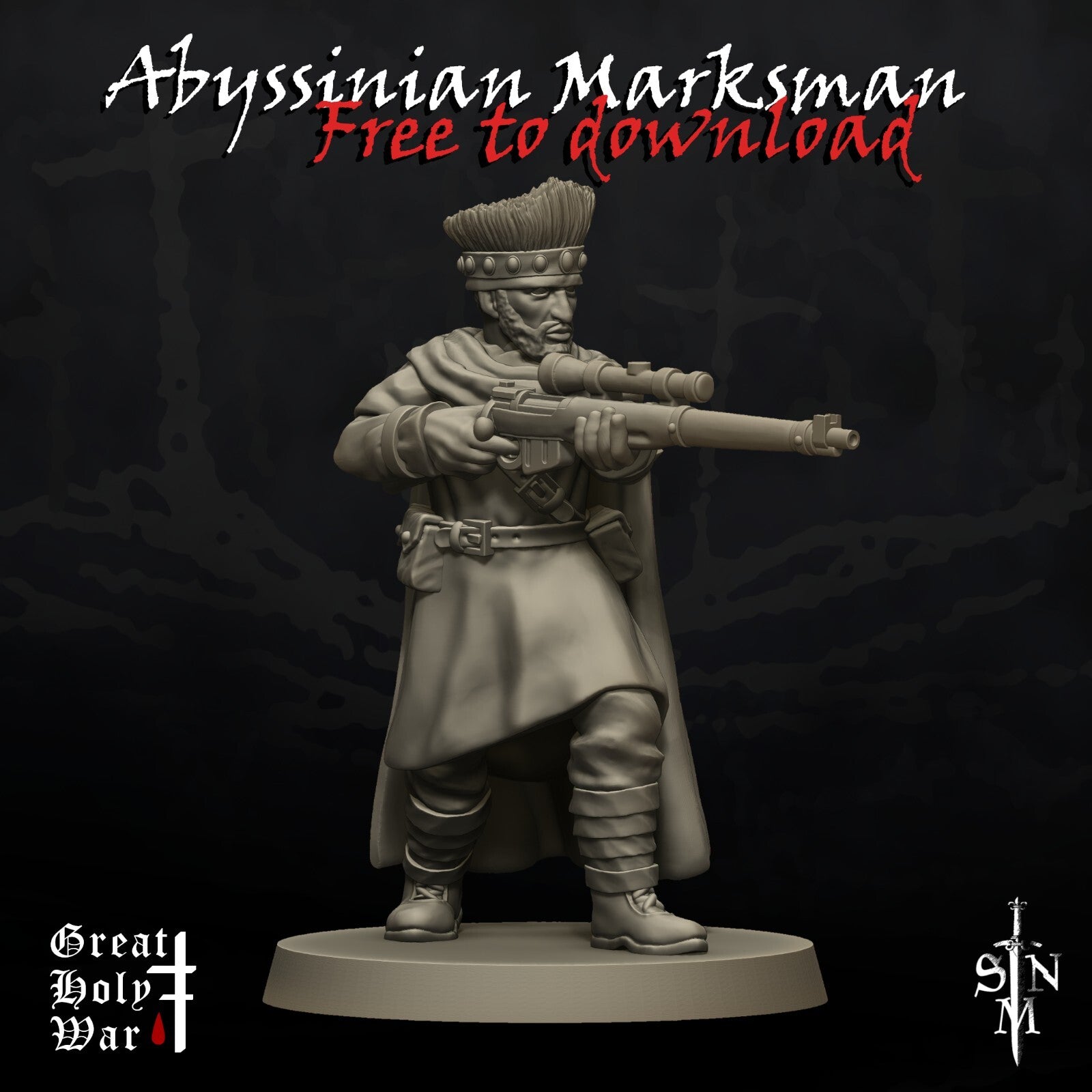Abyssinian Marksman - Trench Crusader - Military Sniper Gunsman - Iron Sultanate