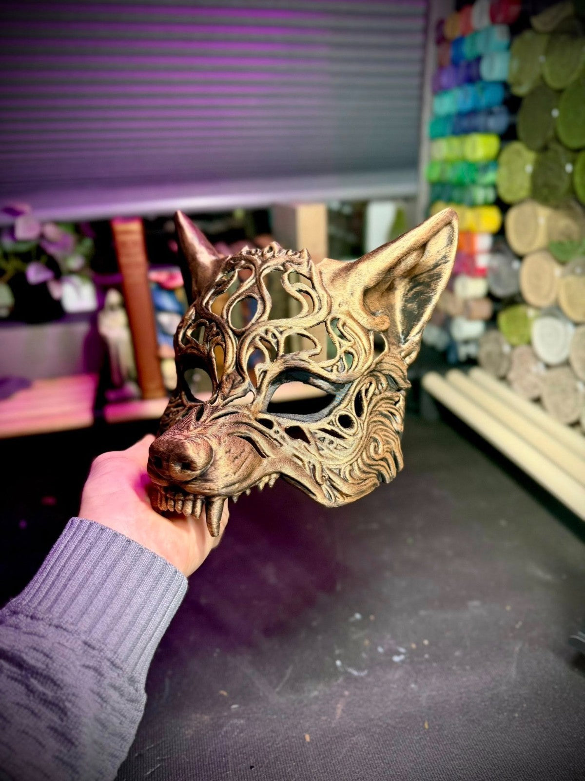 Wolf Masquerade Mask - Cosplay - Renaissance Mask (unpainted)