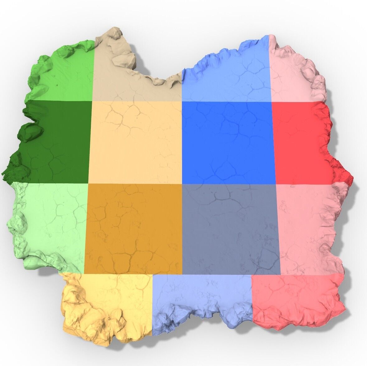 Giant 2 foot+ Plateau and Mountains Terrain