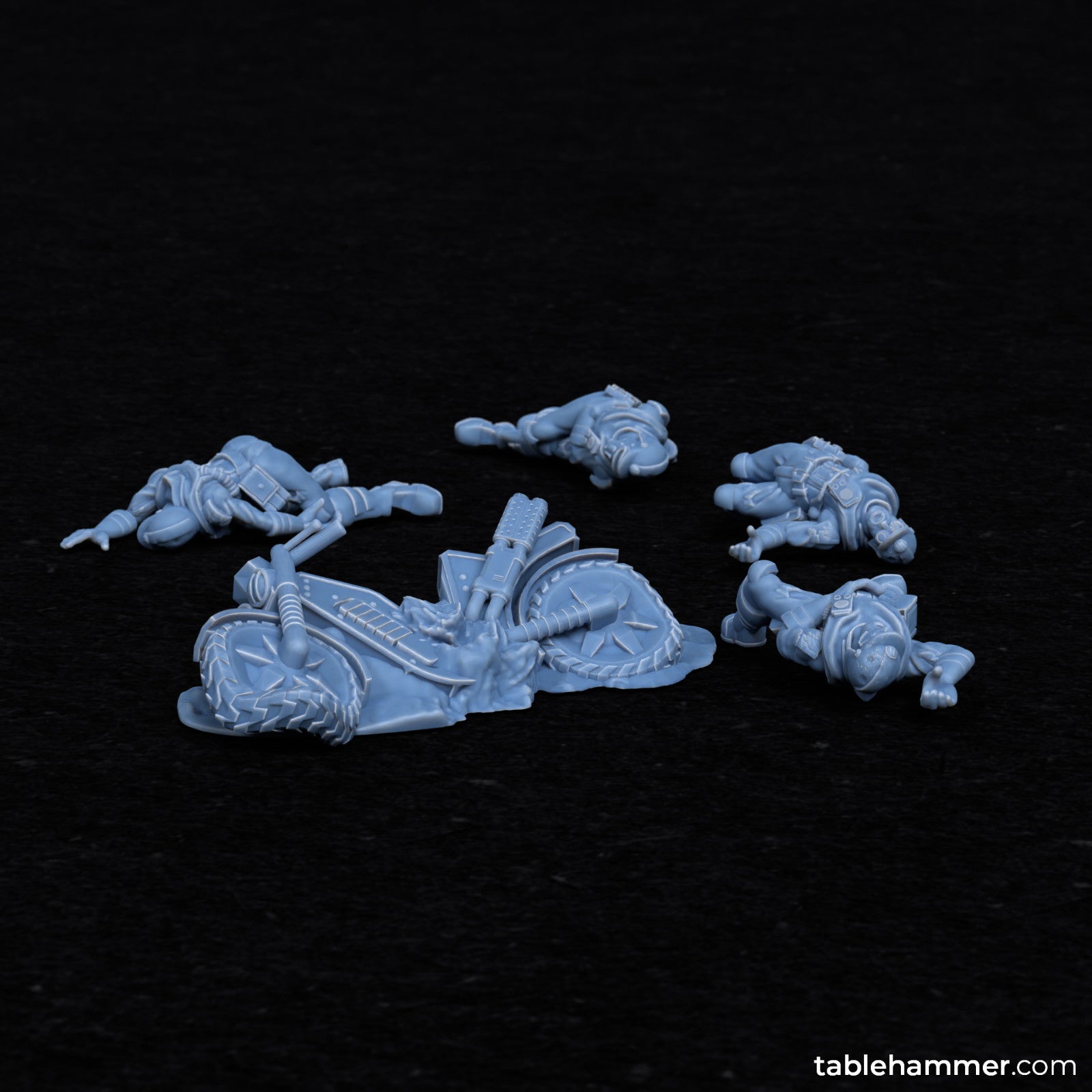 Human Biker Casualties 3D TTRPG Props