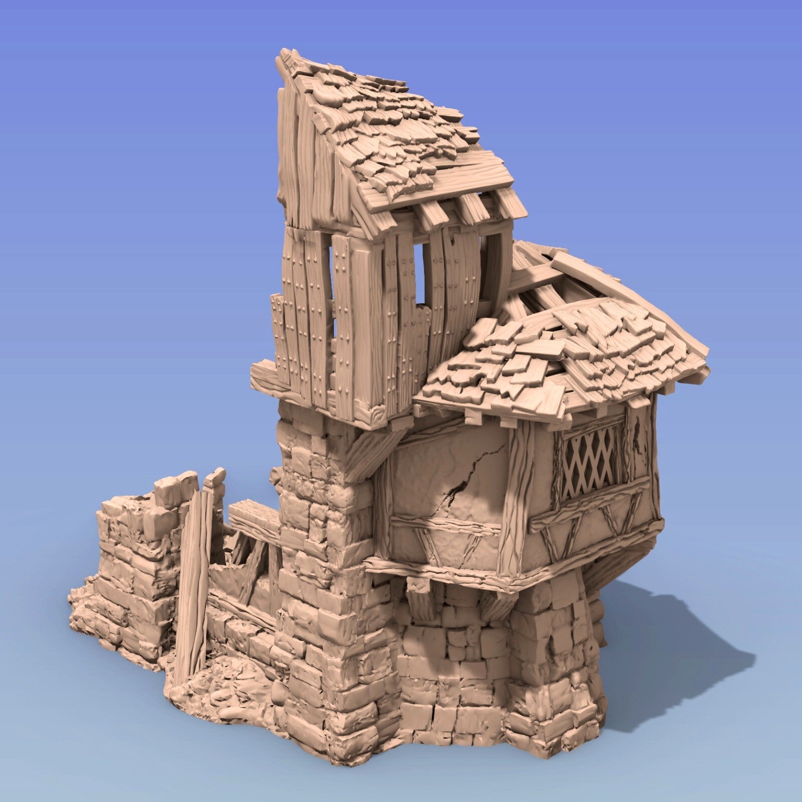 Timber Frame Ruin #1 Terrain Building