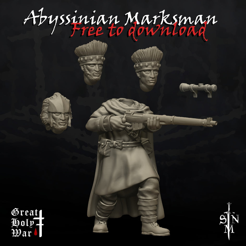 Abyssinian Marksman - Trench Crusader - Military Sniper Gunsman - Iron Sultanate