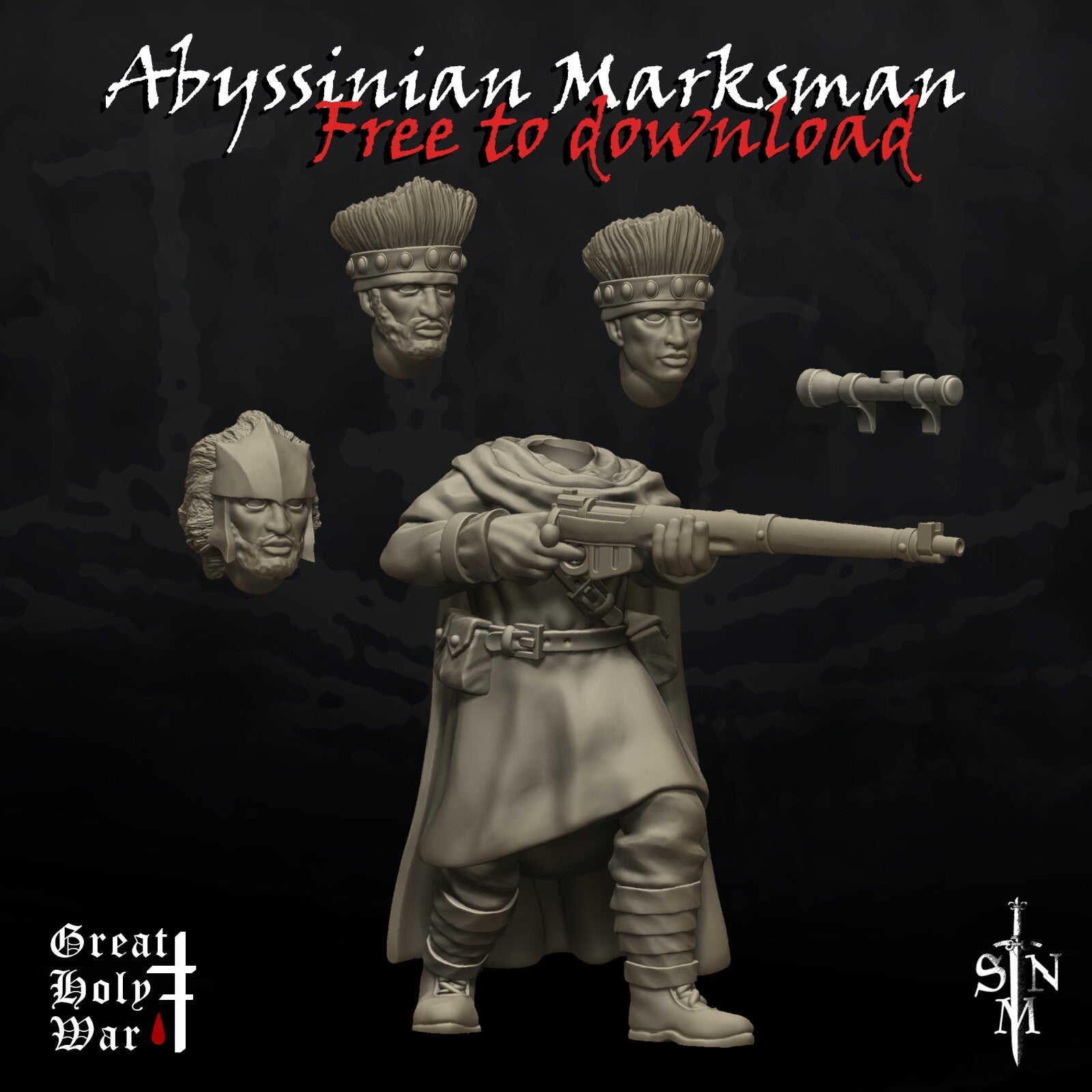 Abyssinian Marksman - Trench Crusader - Military Sniper Gunsman - Iron Sultanate