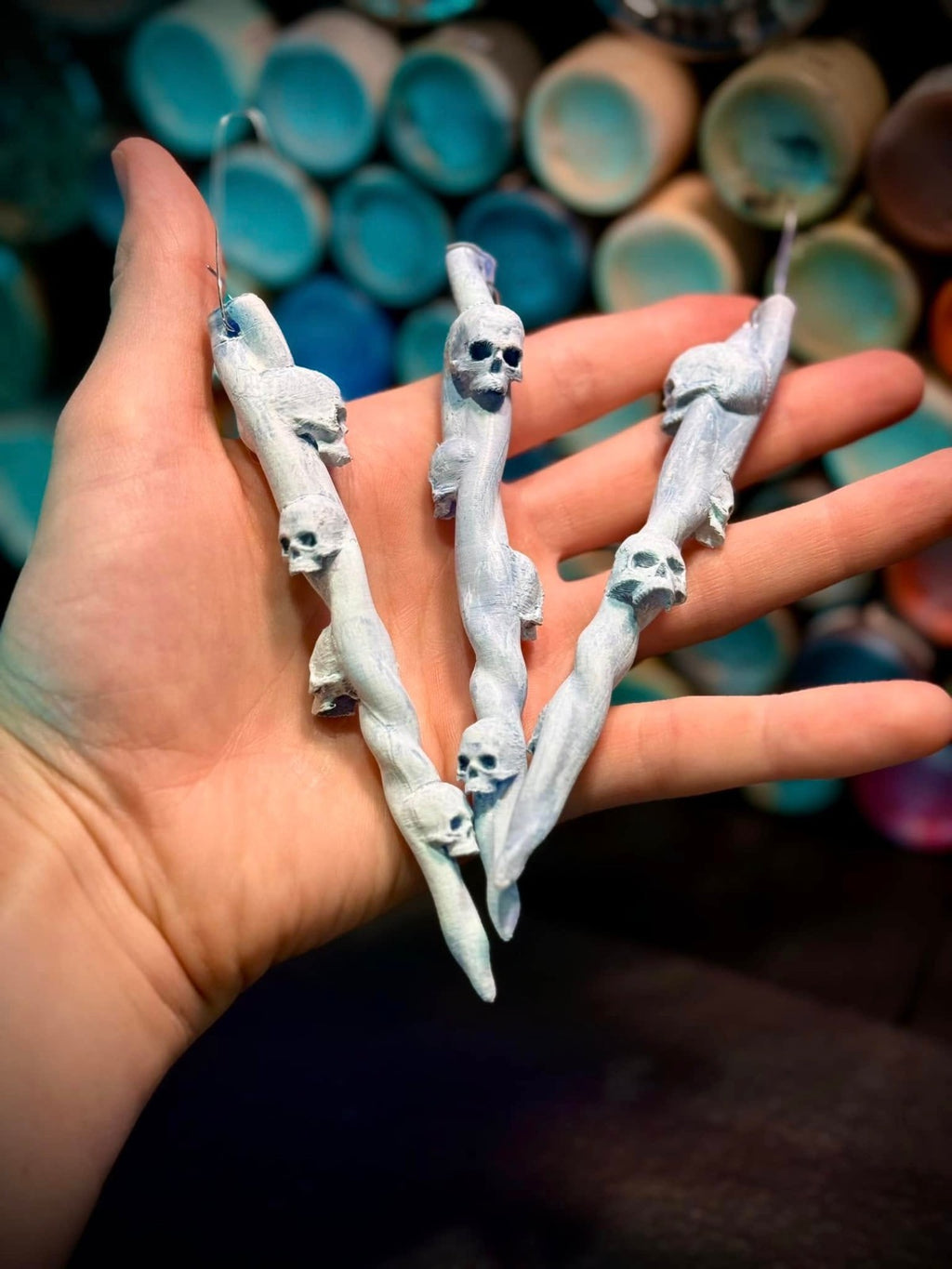 Icyskull - Skull Christmas Ornaments and Hanging Decorations (unpainted)