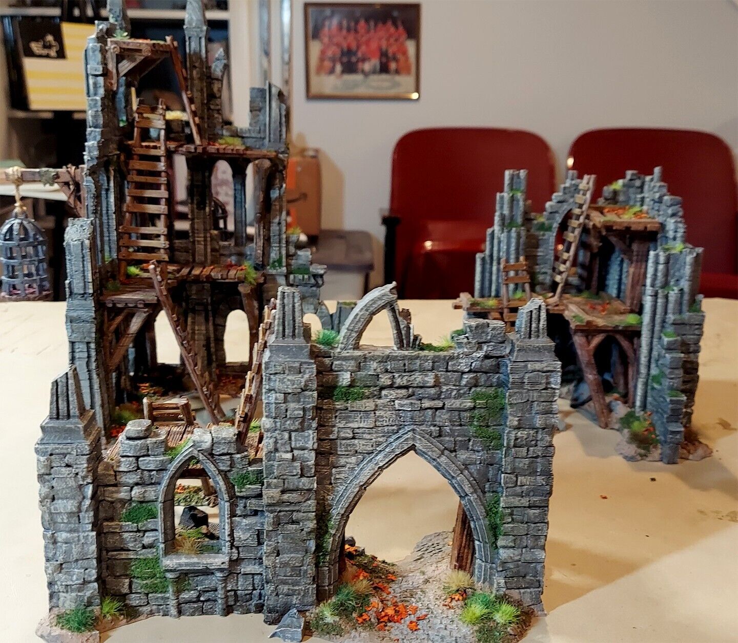 Cathedral Façade Ruins & Ladders Terrain Building