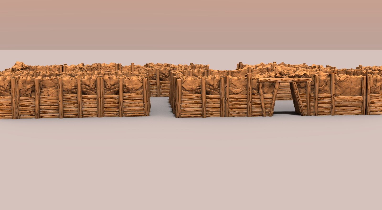 Interior Mine Walls15 Walls, modular with 6x2mm Magnet Slots