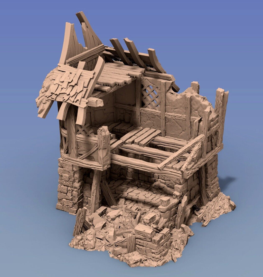 Timber Frame Ruin #2 (2 roof variations) Terrain Building