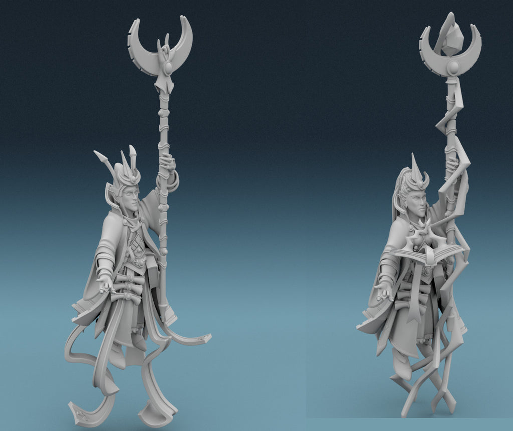 Elven Wizards Floating in Air