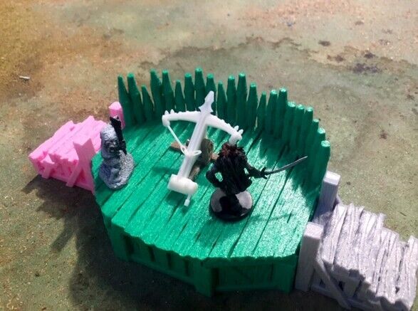 Ballista Platform with Palisade - Long Range Warfare - Wood Structure - Archery