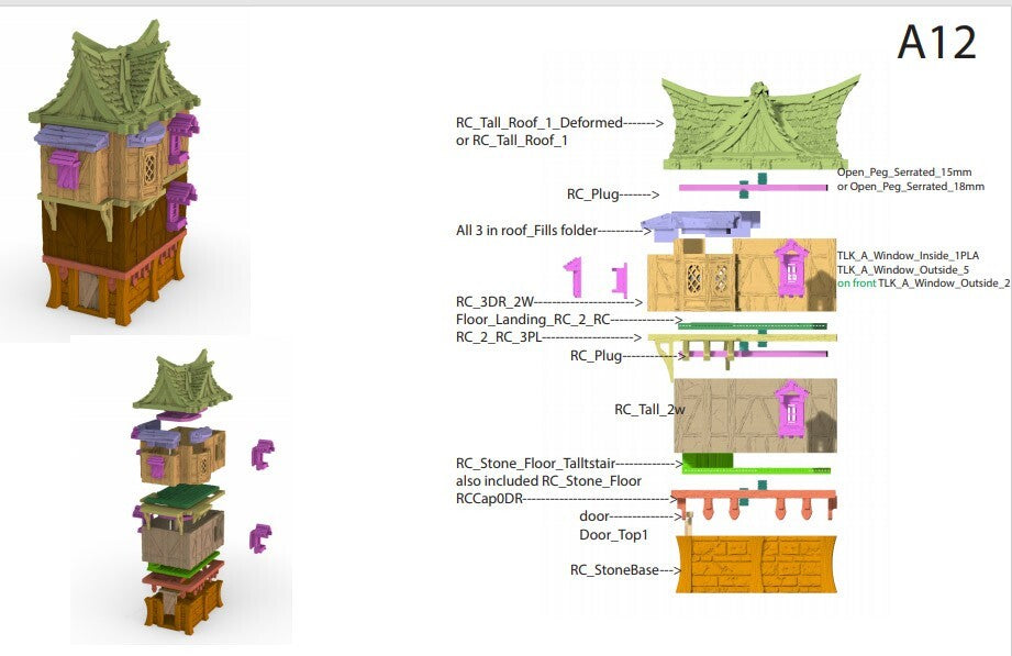 3 Story Timber Frame with stairs - Tall Dwelling - Multi layered House