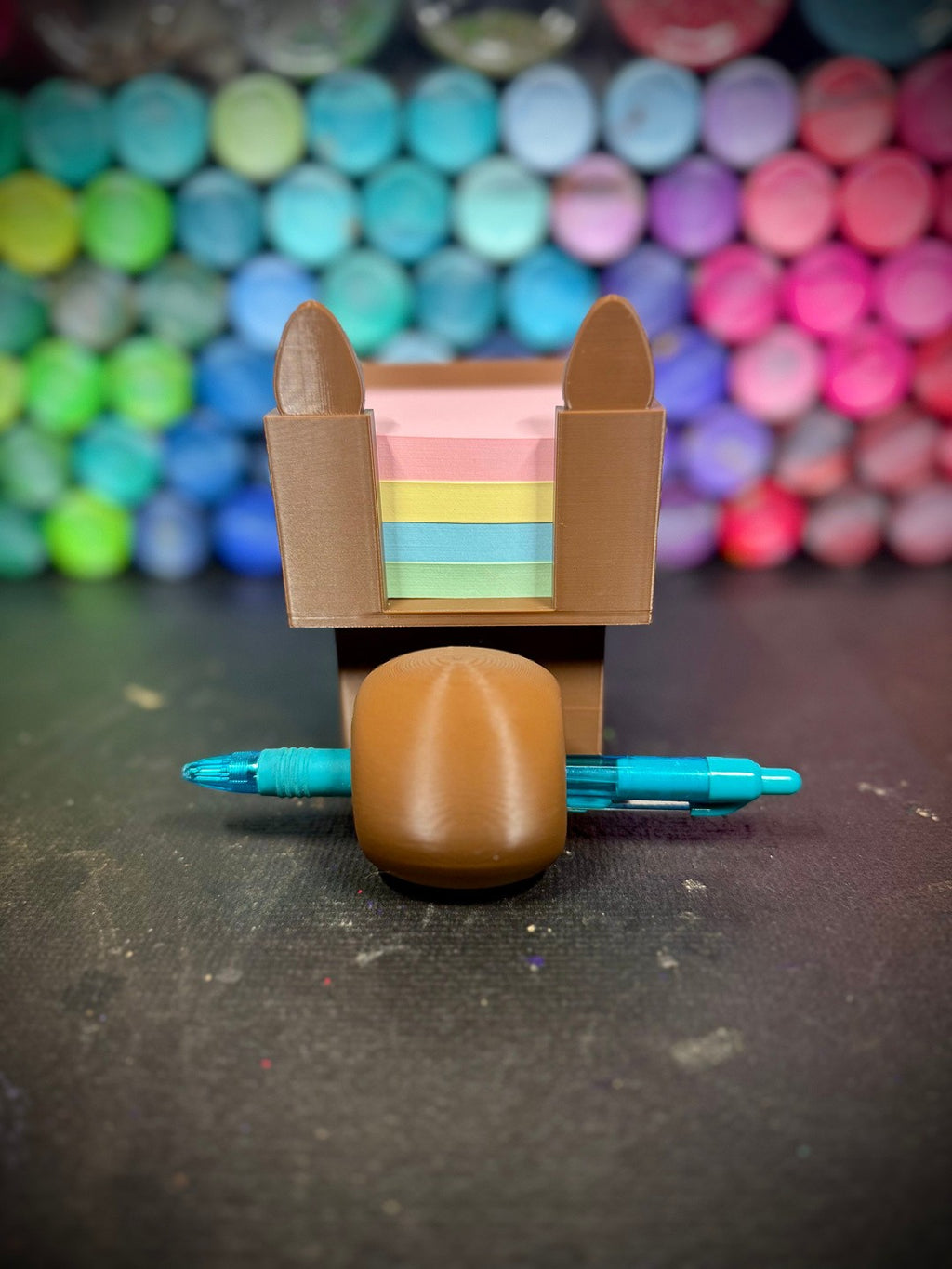 Squirrel Post It Organizer, Box, and Pen Holder - Practical Desktop (unpainted)