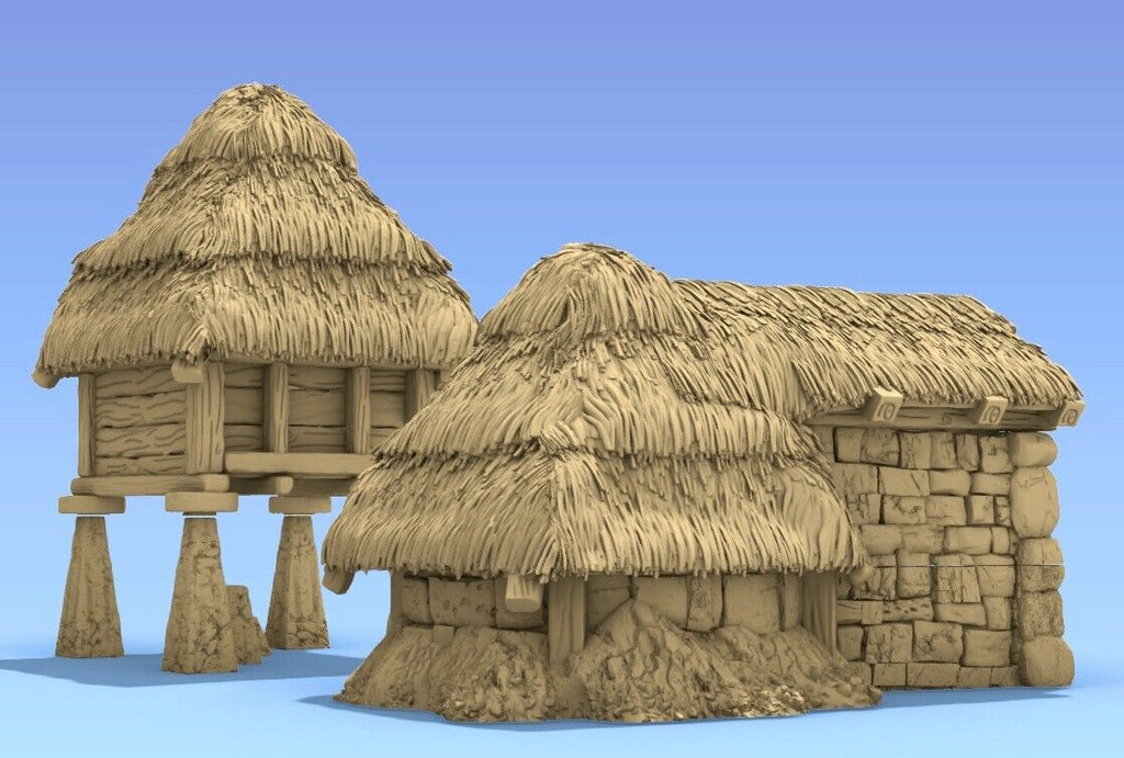 Ice and Grain Store Houses - Thatched Waterfront Granery - Storage Units