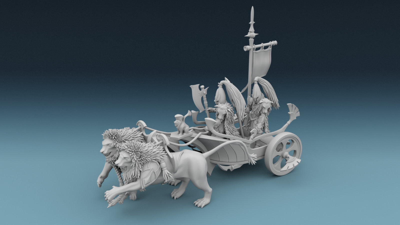 Elf Chariot with Lion - Elven Heavy Assault Chariot