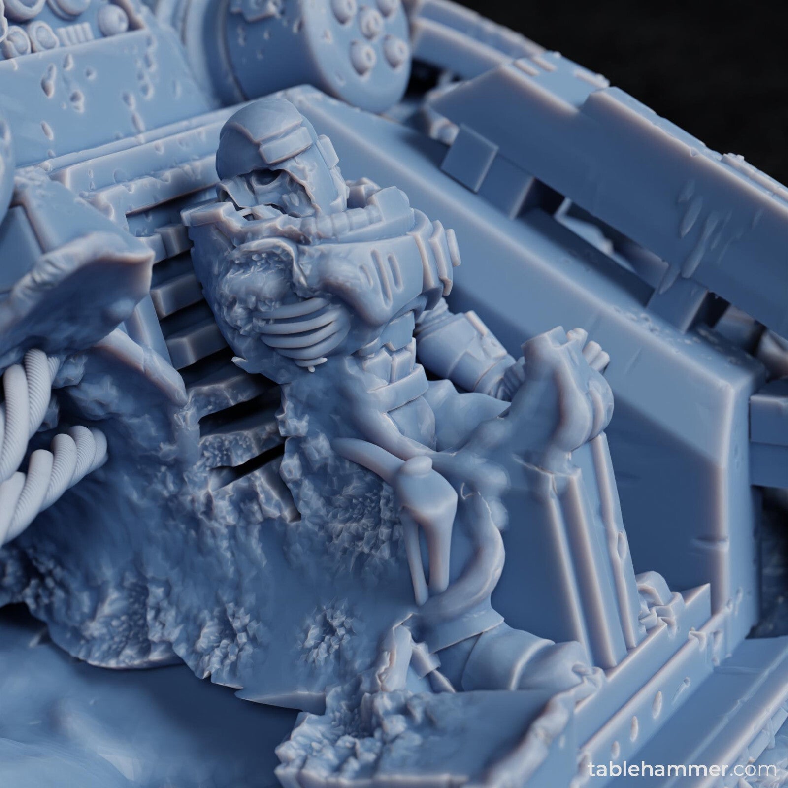 Crashed Heavy Space Walker with Corpse Terrain for DnD or Warhammer (unpainted)