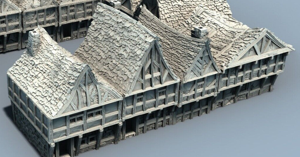 Timber Frame Row Houses   with Bits - Home Units for Village or Hamlet